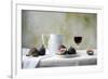 Figs and Red Wine Still Life-null-Framed Art Print