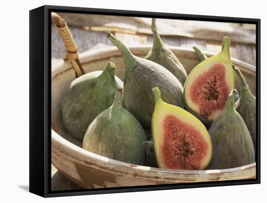 Figs in a Baskest-Michelle Garrett-Framed Stretched Canvas