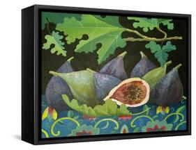 Figs on Black, 2014-Jennifer Abbott-Framed Stretched Canvas