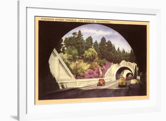 Figueroa Street Tunnels, Los Angeles, California-null-Framed Art Print