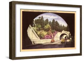 Figueroa Street Tunnels, Los Angeles, California-null-Framed Art Print