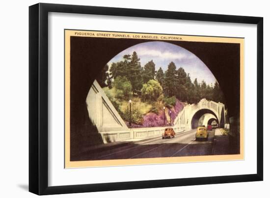 Figueroa Street Tunnels, Los Angeles, California-null-Framed Art Print