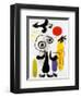 Figur Gegen Rote Sonne II, c. 1950-Joan Miro-Framed Art Print