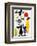 Figur Gegen Rote Sonne II, c. 1950-Joan Miro-Framed Art Print