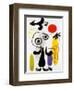 Figur Gegen Rote Sonne II, c. 1950-Joan Miro-Framed Art Print