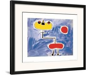 Figur Vor Roter Sonne-Joan Miró-Framed Art Print