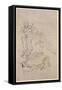 Figural Study for the Adoration of the Magi-Leonardo da Vinci-Framed Stretched Canvas