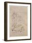 Figural Study for the Adoration of the Magi-Leonardo da Vinci-Framed Giclee Print