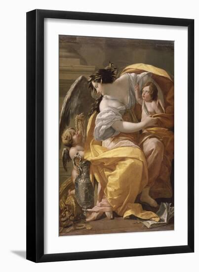 Figure allégorique dit La Richesse-Simon Vouet-Framed Giclee Print