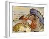 Figure at Laguna Beach 1917-Clarence Hinkle-Framed Art Print