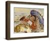 Figure at Laguna Beach 1917-Clarence Hinkle-Framed Art Print