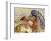 Figure at Laguna Beach 1917-Clarence Hinkle-Framed Art Print