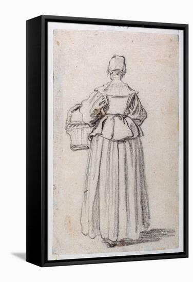 Figure Facing Backwards-Jacques Callot-Framed Stretched Canvas