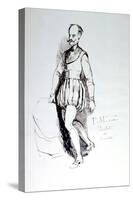 Figure in 16th Century Costume, C1823-1870-Prosper Merimee-Stretched Canvas