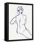 Figure In Blue II-Annie Warren-Framed Stretched Canvas