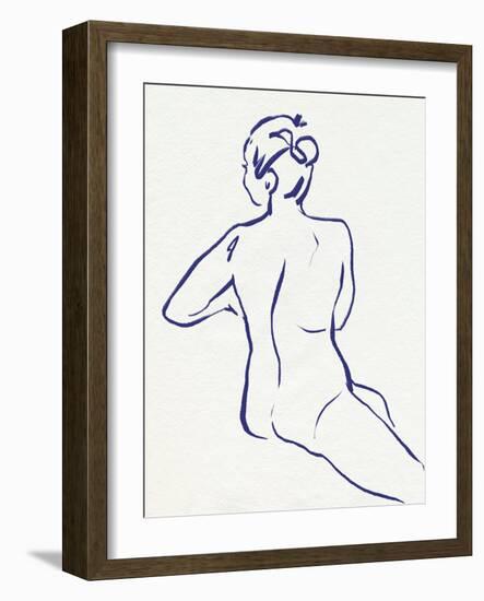 Figure In Blue II-Annie Warren-Framed Art Print