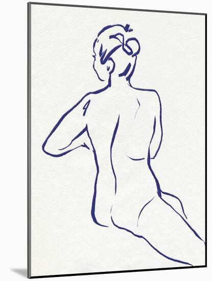 Figure In Blue II-Annie Warren-Mounted Art Print