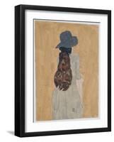 Figure in Church (Pencil & Gouache on Paper)-Gwen John-Framed Giclee Print