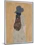Figure in Church (Pencil & Gouache on Paper)-Gwen John-Mounted Giclee Print