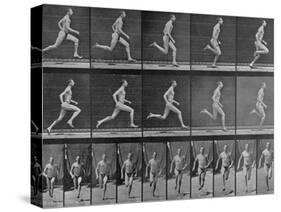 Figure in Different Running Positions-Eadweard Muybridge-Stretched Canvas