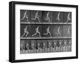 Figure in Different Running Positions-Eadweard Muybridge-Framed Photographic Print