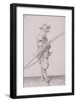 Figure in Military Clothing Holding a Musket and Wearing a Sword, 1607-null-Framed Giclee Print