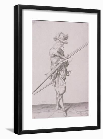 Figure in Military Clothing Holding a Musket and Wearing a Sword, 1607-null-Framed Giclee Print