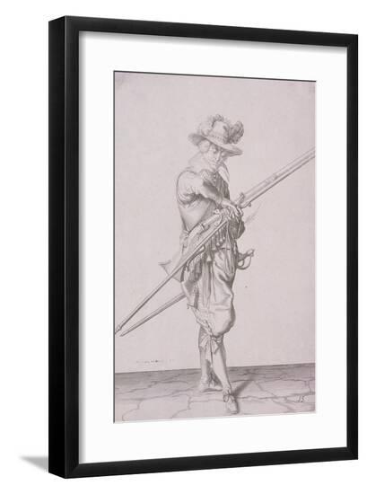 Figure in Military Clothing Holding a Musket and Wearing a Sword, 1607--Framed Giclee Print