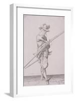 Figure in Military Clothing Holding a Musket and Wearing a Sword, 1607-null-Framed Giclee Print