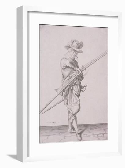Figure in Military Clothing Holding a Musket and Wearing a Sword, 1607-null-Framed Giclee Print