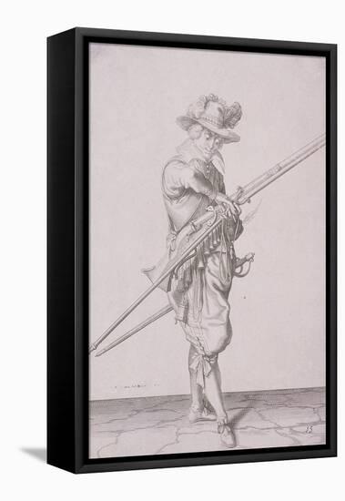 Figure in Military Clothing Holding a Musket and Wearing a Sword, 1607-null-Framed Stretched Canvas