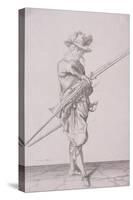 Figure in Military Clothing Holding a Musket and Wearing a Sword, 1607-null-Stretched Canvas