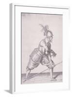 Figure in Military Clothing Holding a Pike in One Hand and a Sword in the Other, 1607-null-Framed Giclee Print