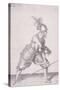 Figure in Military Clothing Holding a Pike in One Hand and a Sword in the Other, 1607-null-Stretched Canvas