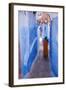 Figure in Narrow Passageway in Morocco-Steven Boone-Framed Photographic Print