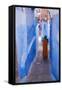 Figure in Narrow Passageway in Morocco-Steven Boone-Framed Stretched Canvas