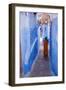 Figure in Narrow Passageway in Morocco-Steven Boone-Framed Photographic Print
