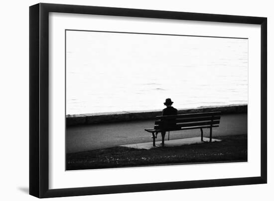 Figure in the Distance in Landscape-Sharon Wish-Framed Photographic Print