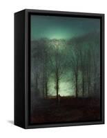 Figure in the Moonlight-Grimshaw-Framed Stretched Canvas