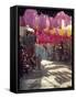 Figure in Wool Dyers Textile Souk, Marrakesh, Morocco, Africa-Jj Travel Photography-Framed Stretched Canvas