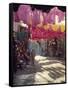 Figure in Wool Dyers Textile Souk, Marrakesh, Morocco, Africa-Jj Travel Photography-Framed Stretched Canvas