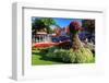 Figure made of Flowers on Bummelallee Alley, Bad Harzburg, Germany-null-Framed Premium Giclee Print