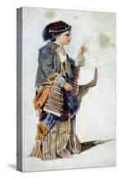 Figure of a Girl in Turkish Costume-John Absolon-Stretched Canvas