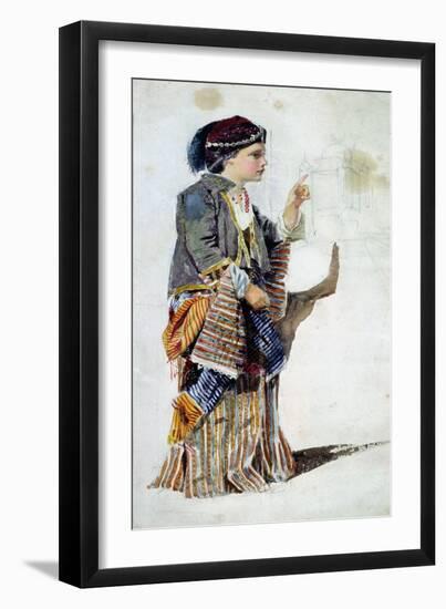 Figure of a Girl in Turkish Costume-John Absolon-Framed Giclee Print