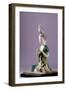 Figure of a kneeling female musician with a distinctive high chignon hairstyle, holding a flute-Werner Forman-Framed Giclee Print