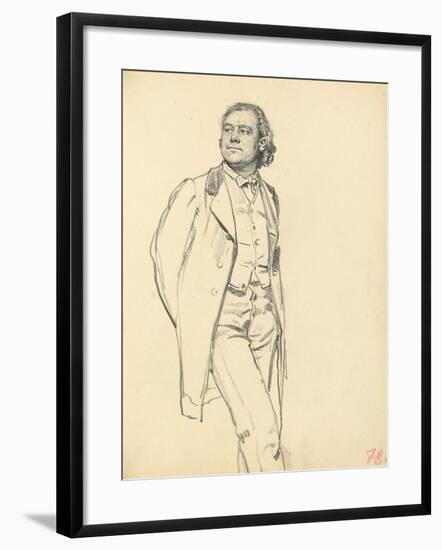 Figure of a Standing Man, C. 1872-1875-Ilya Efimovich Repin-Framed Giclee Print