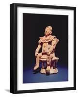 Figure of a Warrior in Full Regalia, from the Isle of Jaina-Mayan-Framed Giclee Print