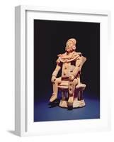 Figure of a Warrior in Full Regalia, from the Isle of Jaina-Mayan-Framed Giclee Print