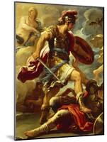 Figure of Aeneas, Details from Aeneas Defeats Turnus-Luca Giordano-Mounted Giclee Print