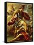 Figure of Aeneas, Details from Aeneas Defeats Turnus-Luca Giordano-Framed Stretched Canvas